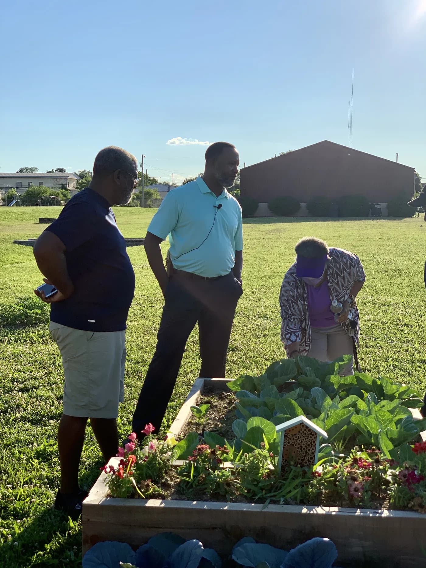 Members tending the church garden