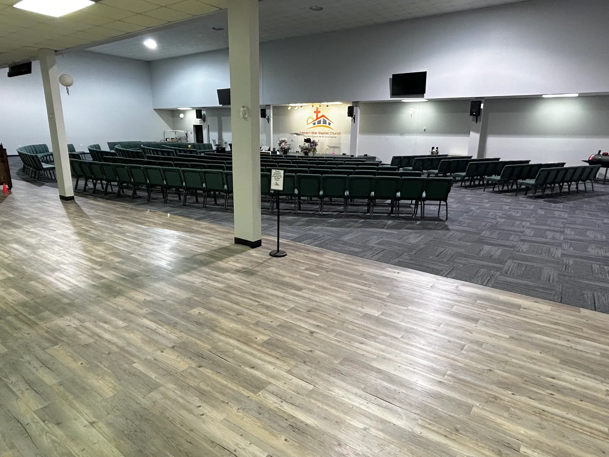 The open hall floor of the Family Life Center